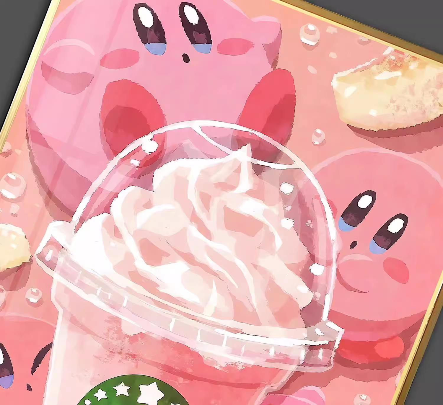【In stock】Decorative Painting of Frappuccino Kirby-Pokemon-Billion Birds Studio