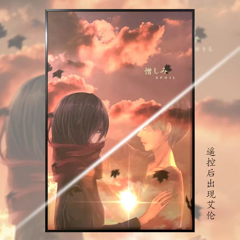 【In stock】Decorative Painting of Mikasa & Eren-Attack on Titan-momo Studio