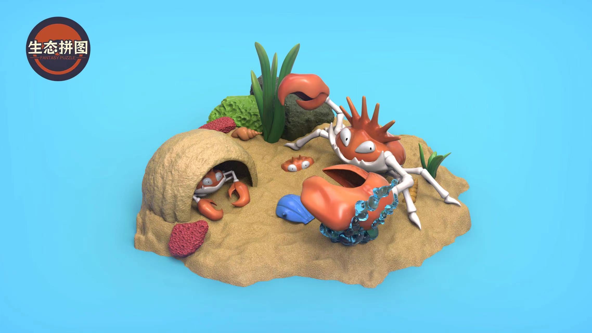 【Pre-sale】Original Color Version Kingler-Pokemon-Fantasy Puzzle Studio