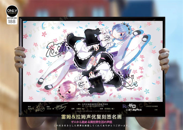 【Pre-sale】Decorative Paint of Original series Voice Actor's Signatures Rem & Ram-Mystical Art Studio