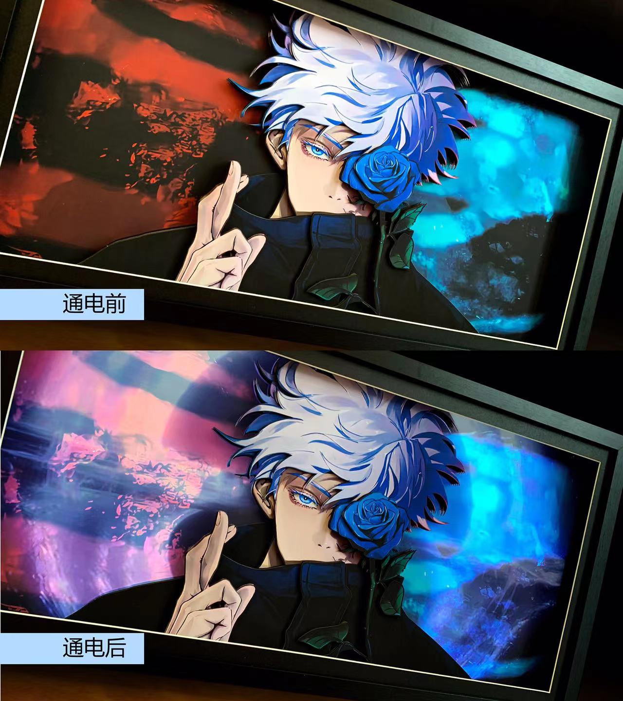 【In stock】3D Decorative Paint of Light Guide Transformation Gojo Satoru with LED-Mystical Art Studio