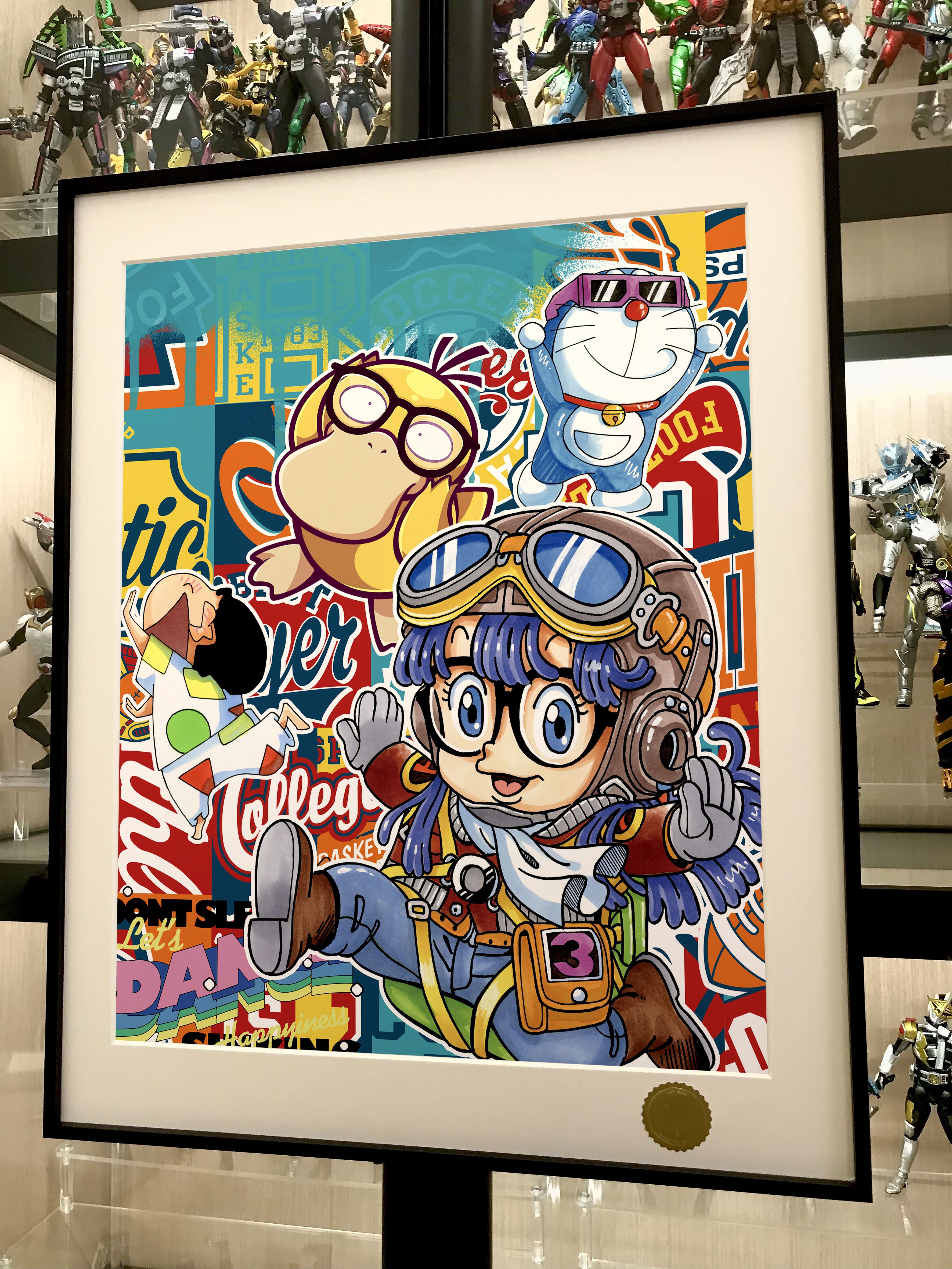 【Pre-sale】Arale & Shinnosuke & Doraemon & Psyduck Decoration Painting-Dr. Slump- Xingkong Studio