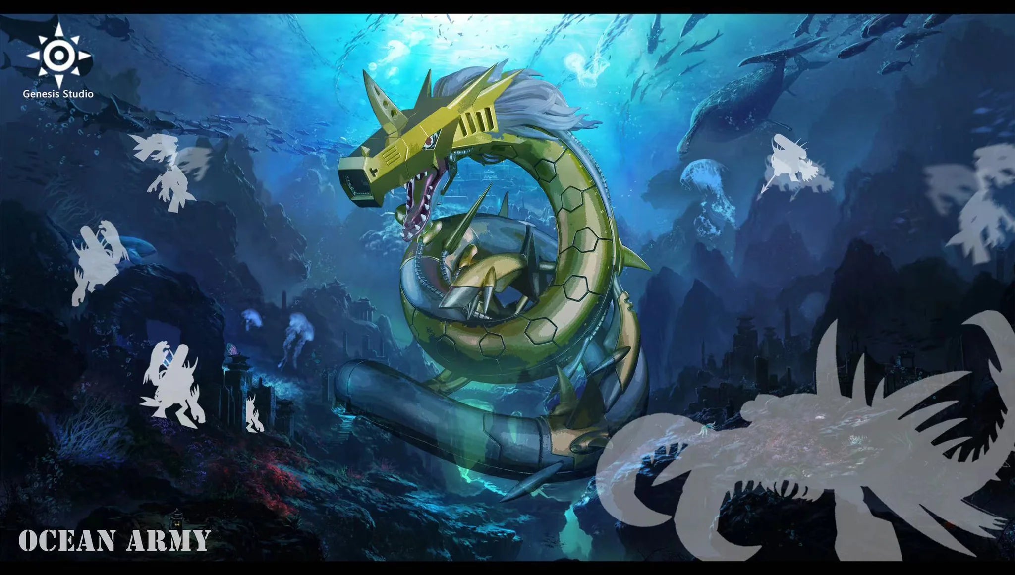 【Pre-sale】Dark Master Dark Ocean Series MetalSeadramon - Digimon  - Genesis-Studio