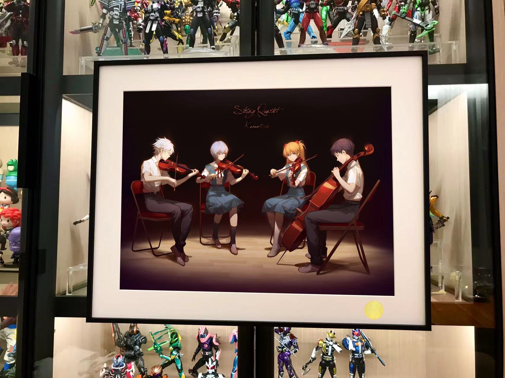 【Pre-sale】Decorative Painting of Asuka Langley Soryu, Ayanami Rei & Ikari Shinji-String Quartet-XingKong Studio