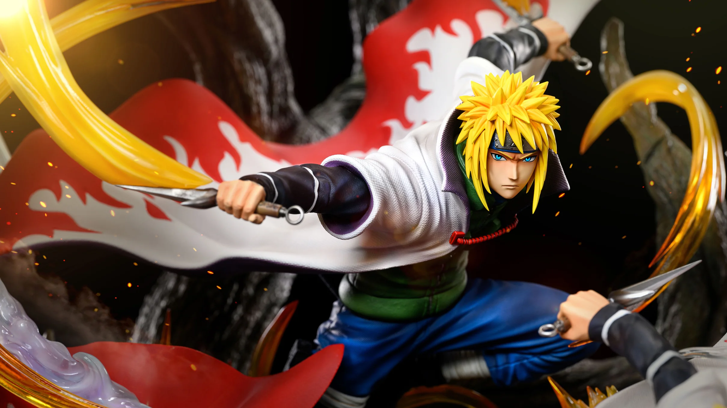 【Few left】1/7 Scale Flying Thunder God Jutsu Minato Namikaze with LED-Ventus Studio