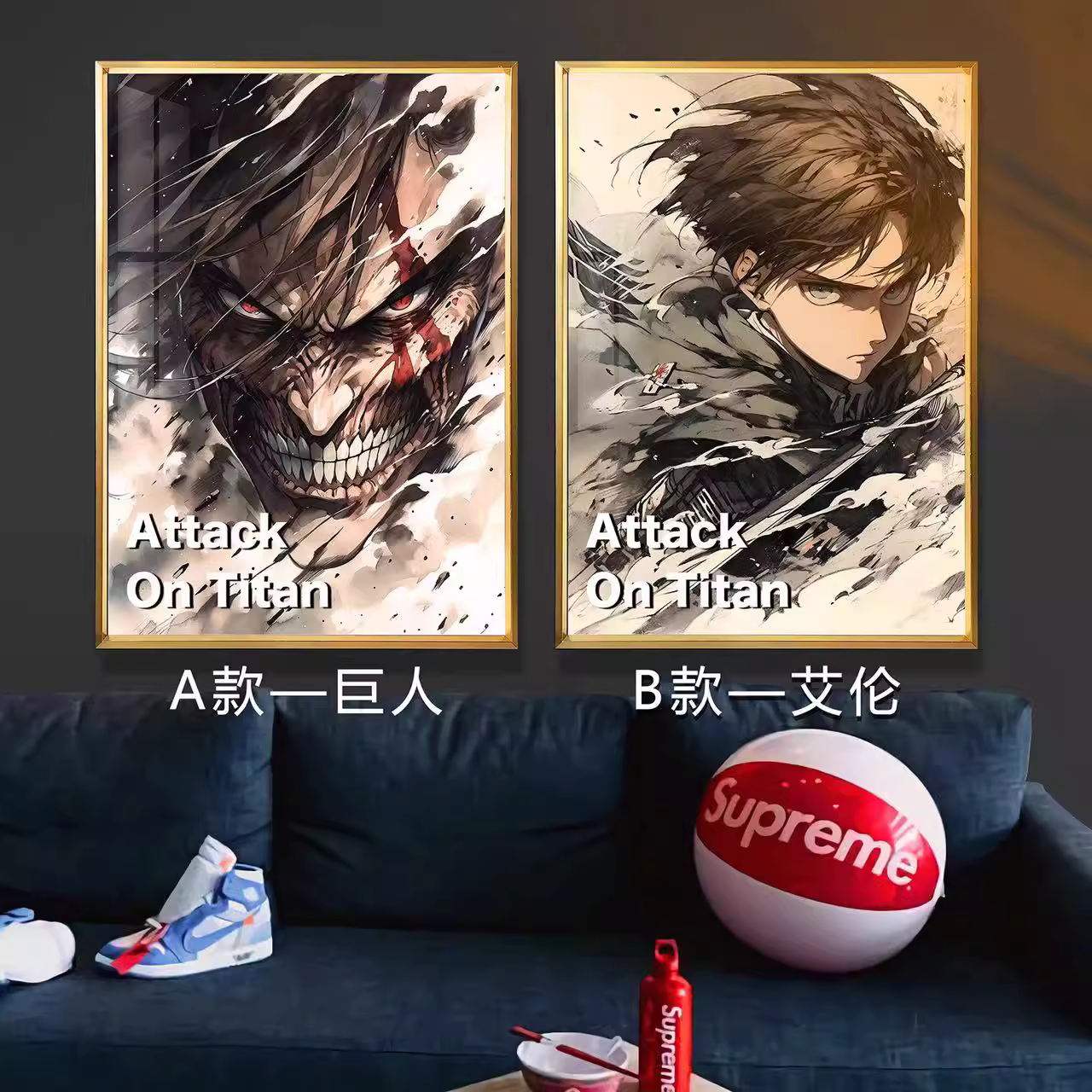 【In stock】Decorative Painting of Eren Jaeger-Attack on Titan-Billion Birds Studio