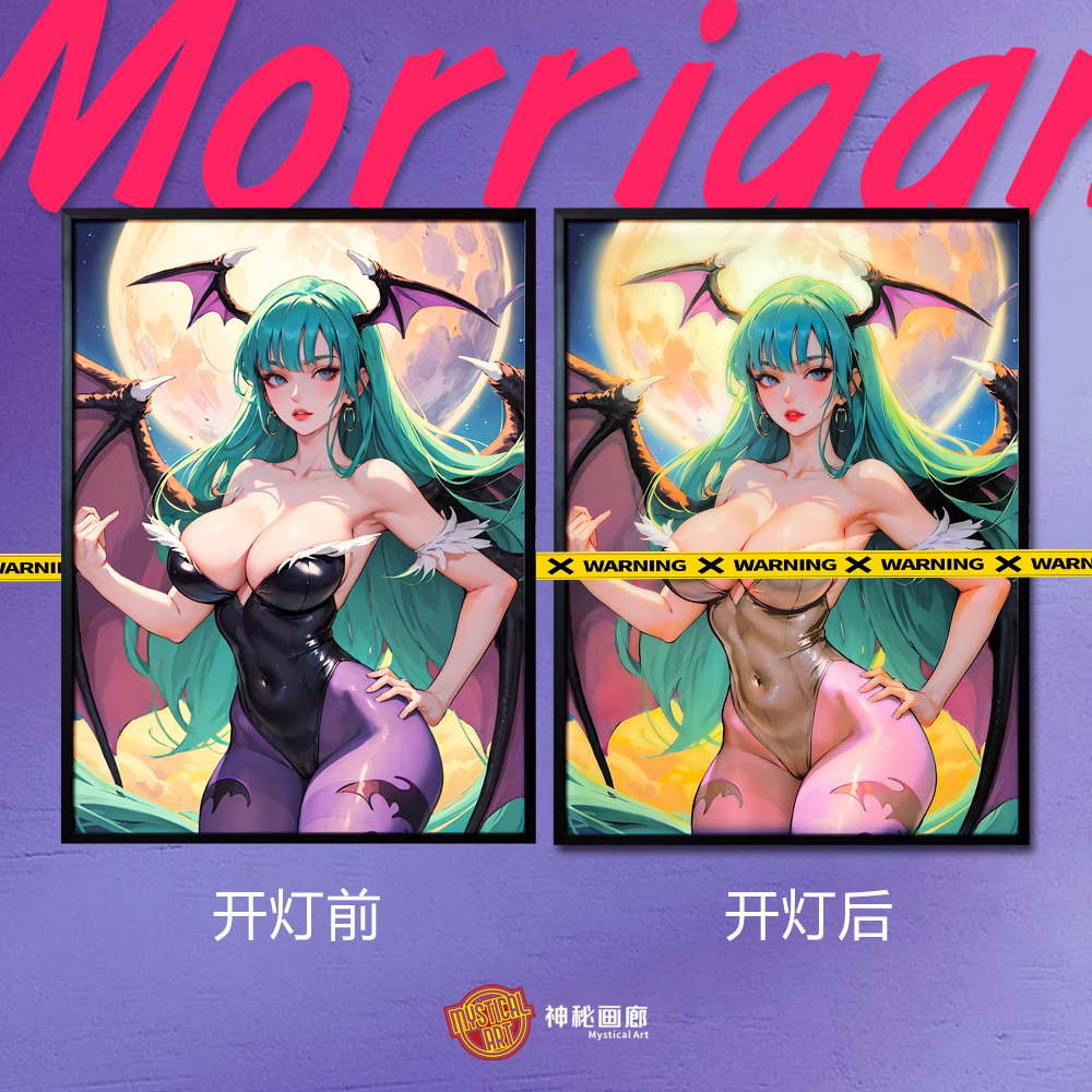 【In stock】Decorative Painting of Morrigan Aensland-Vampire-Mystical Art Studio