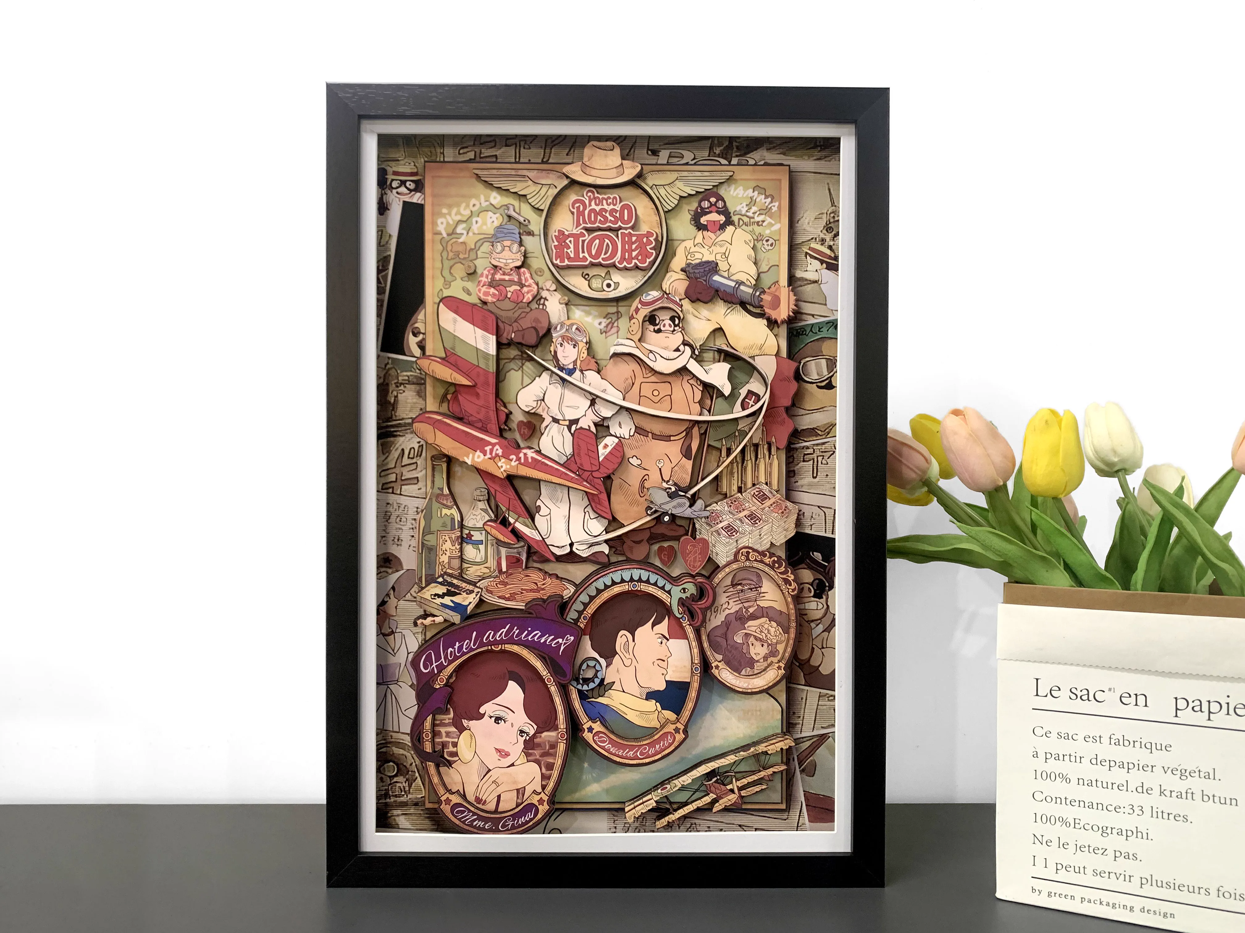 【In stock】Decorative Painting of Crimson Pig-Studio Ghibli-MOMO Studio