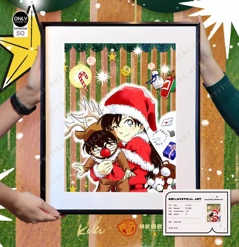 【Pre-sale】Decorative Painting of Christmas Conan & Mouri Ran-Detective Conan-Mystical Art Studio