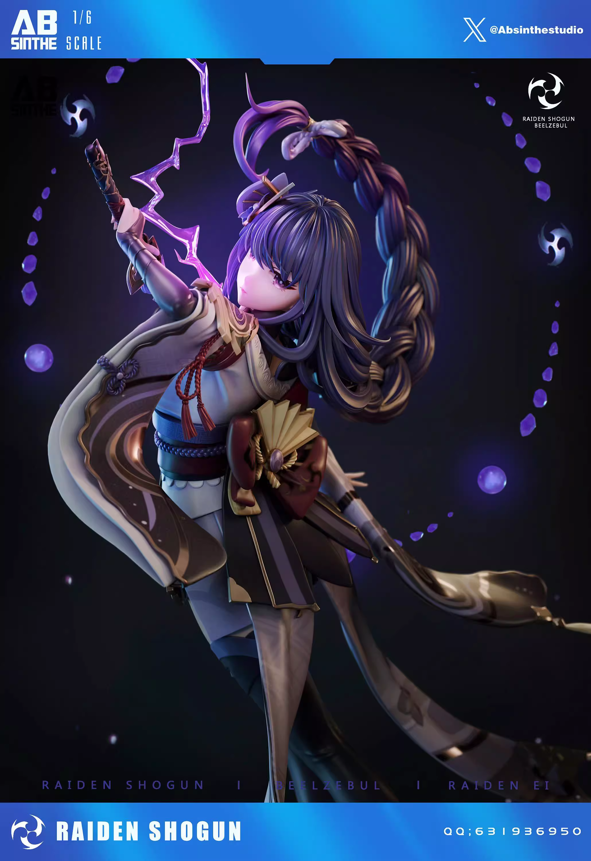 【Sold out】1/6 Scale Raiden Shogun-Genshin Impact-ABsinthe Studio