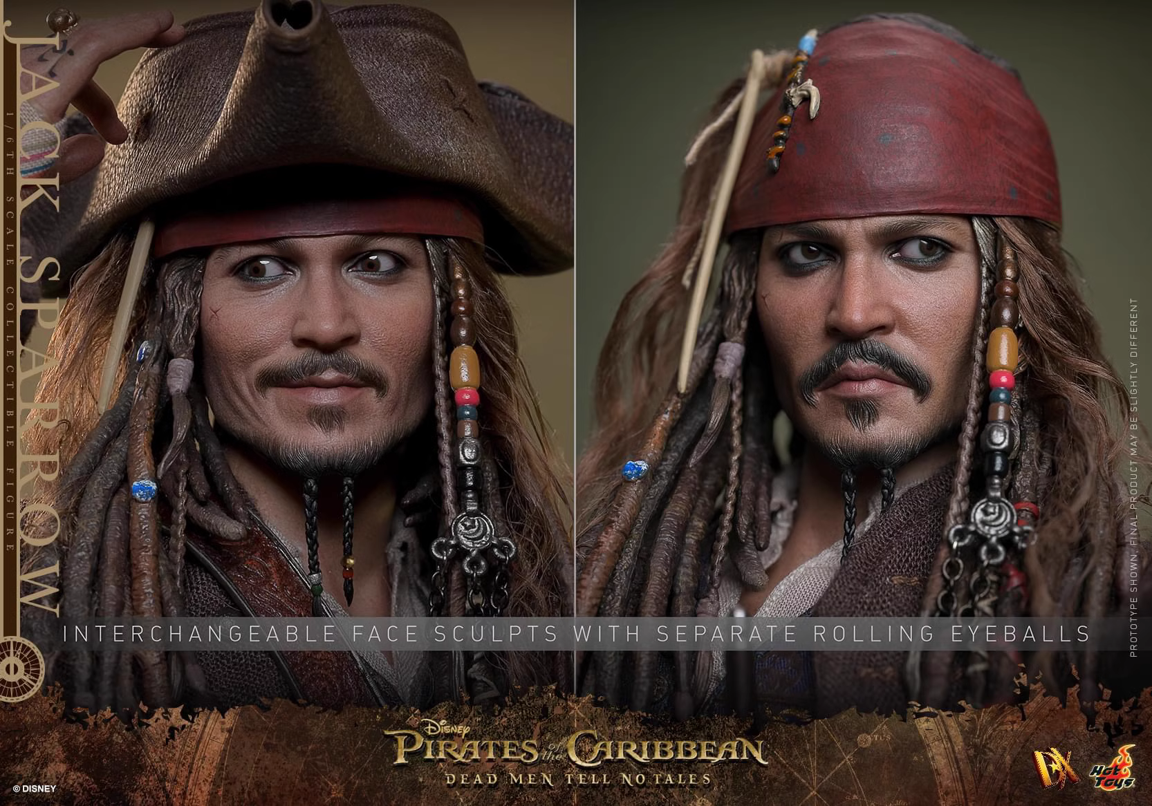 【Sold out】1/6 Scale DX38 Jack Sparrow-Pirates of the Caribbean-HotToys Studio