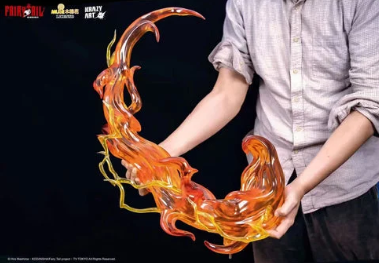 【Pre-sale】1/4 Scale Natsu Dragneel with Crimson Lotus: Exploding Lightning Blade-Fairy Tail-Krazy Art Studio