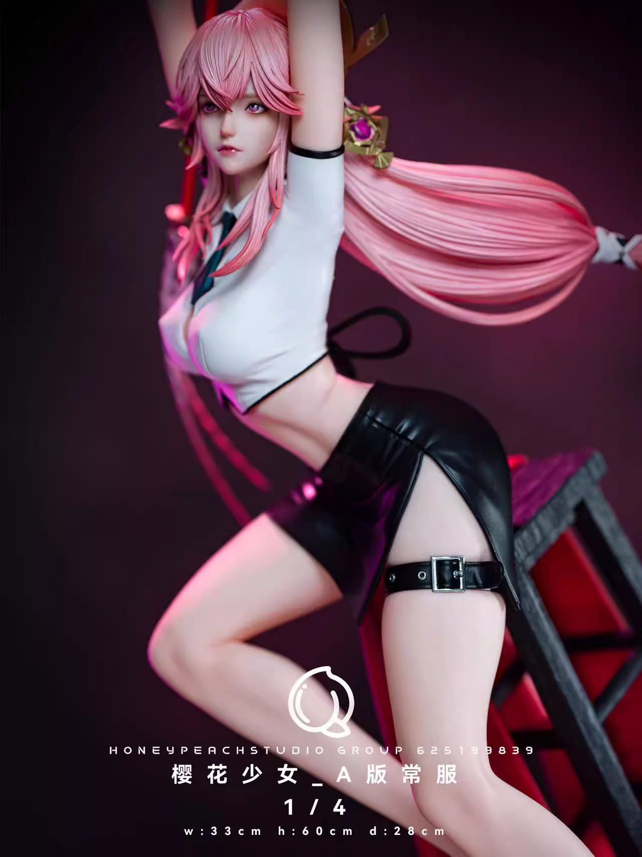 【Pre-sale】1/4 Scale Sakura Girl Yae Miko-Genshin Impact-HoneyPeach Studio