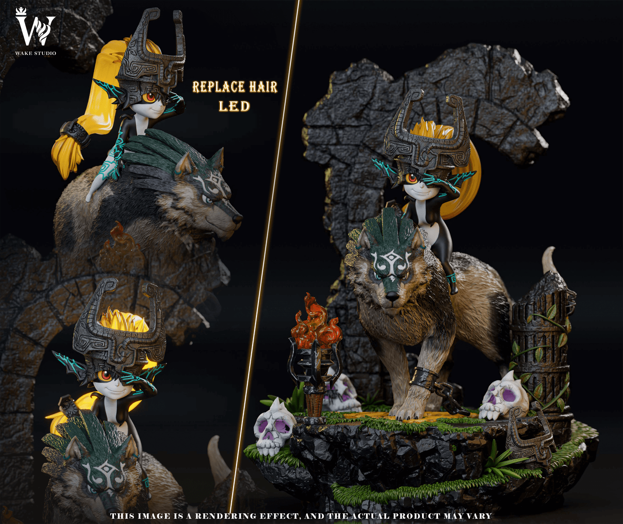 【Last one】1/4 Scale Wolf Link and midna-The Legend of Zelda-Wake Studio