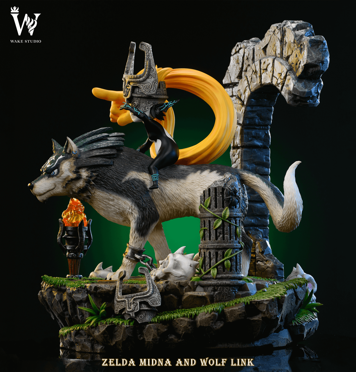 【Last one】1/4 Scale Wolf Link and midna-The Legend of Zelda-Wake Studio