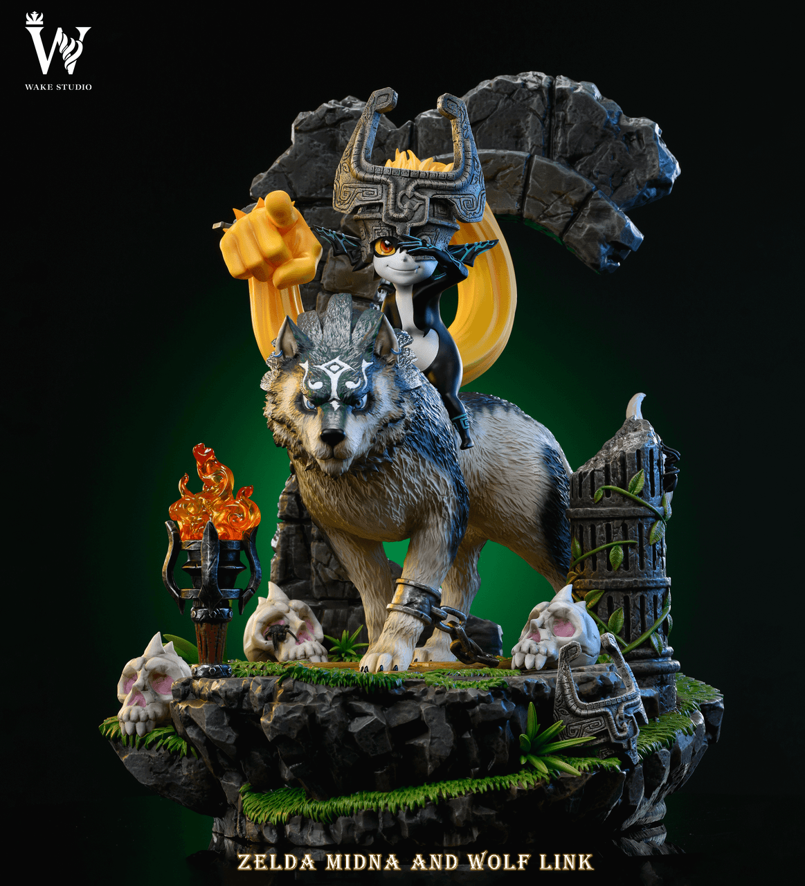 【Last one】1/4 Scale Wolf Link and midna-The Legend of Zelda-Wake Studio