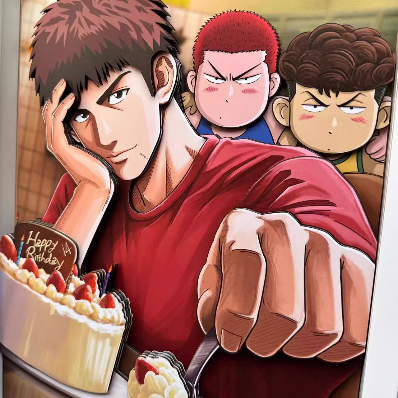 【In stock】Decorative Painting of Cake Eating Please Mitsui Hisashi-Slam Dunk-Aotu