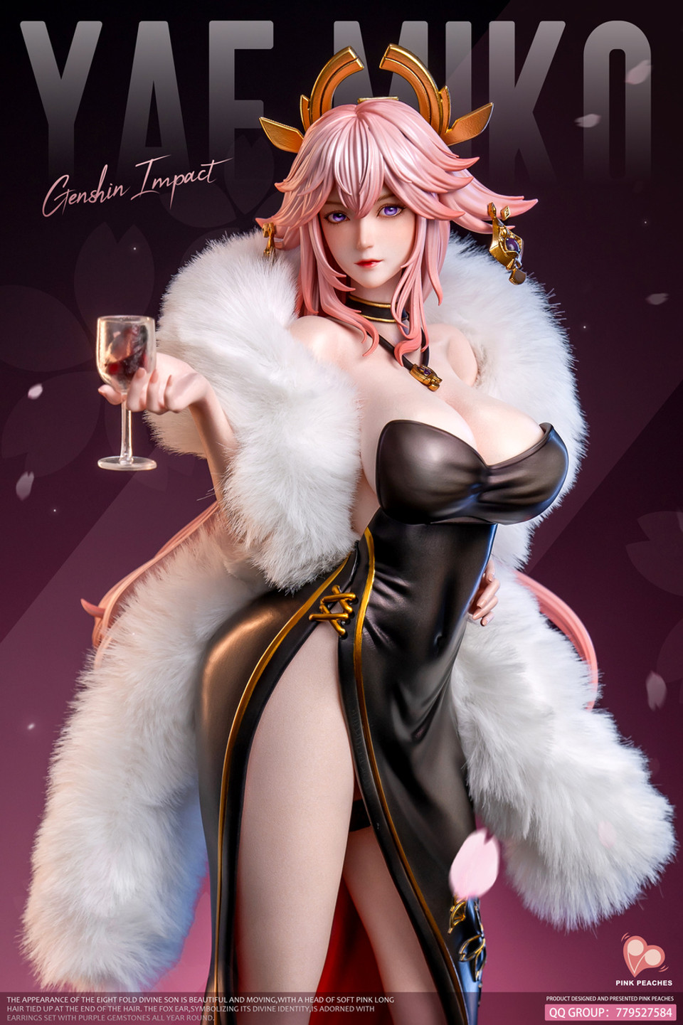 【Pre-sale】1/4 Scale Yae Miko-Genshin Impact-Pink Peaches Studio