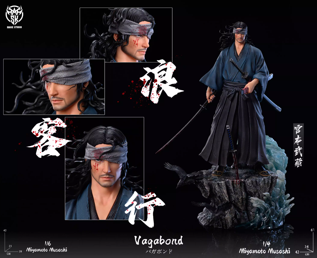 【Few left】1/4 & 1/6 Scale Miyamoto Musashi-Vagabond-Mask studio