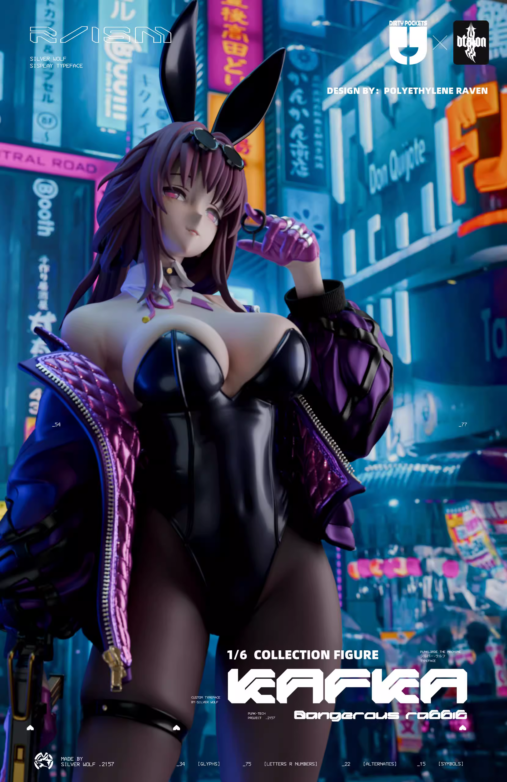 【Sold out】1/6 Scale Bunny Girl Kafka-Honkai: Star Rail-Dtalon & Dirty pockets Studios