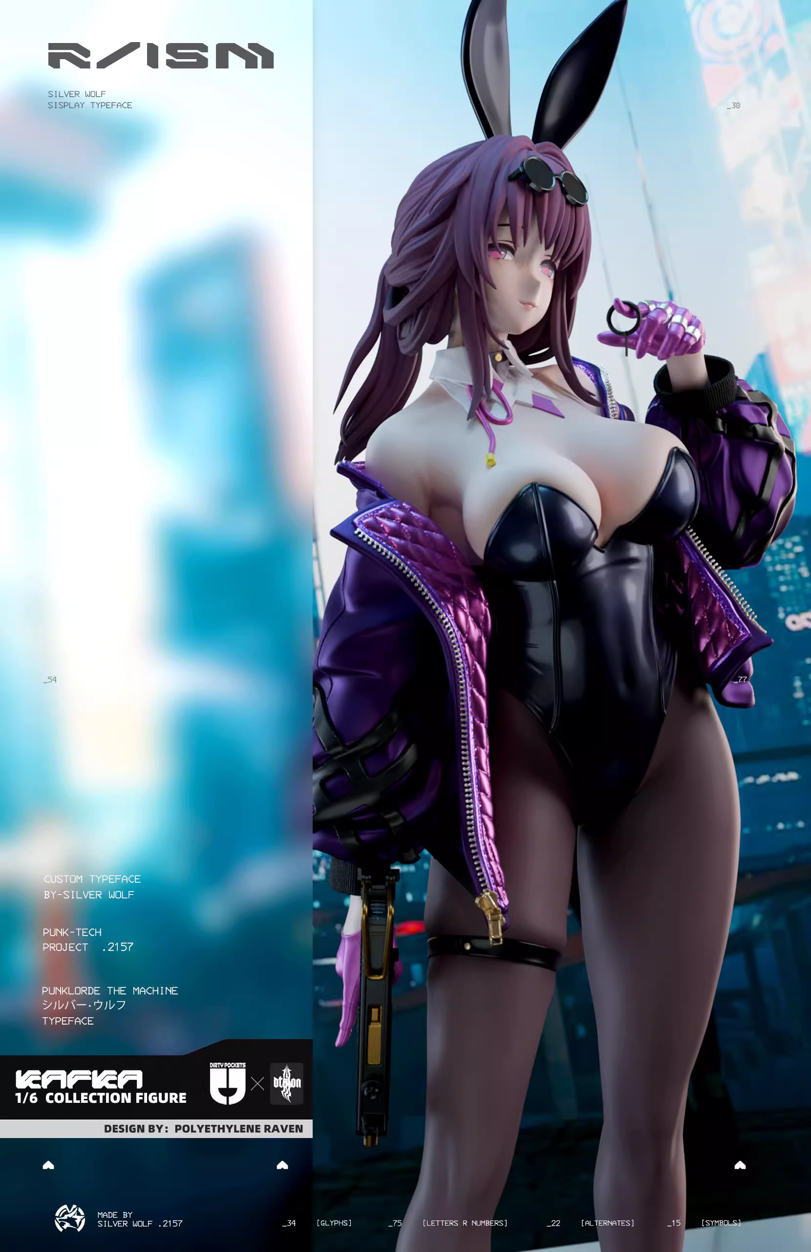 【Sold out】1/6 Scale Bunny Girl Kafka-Honkai: Star Rail-Dtalon & Dirty pockets Studios