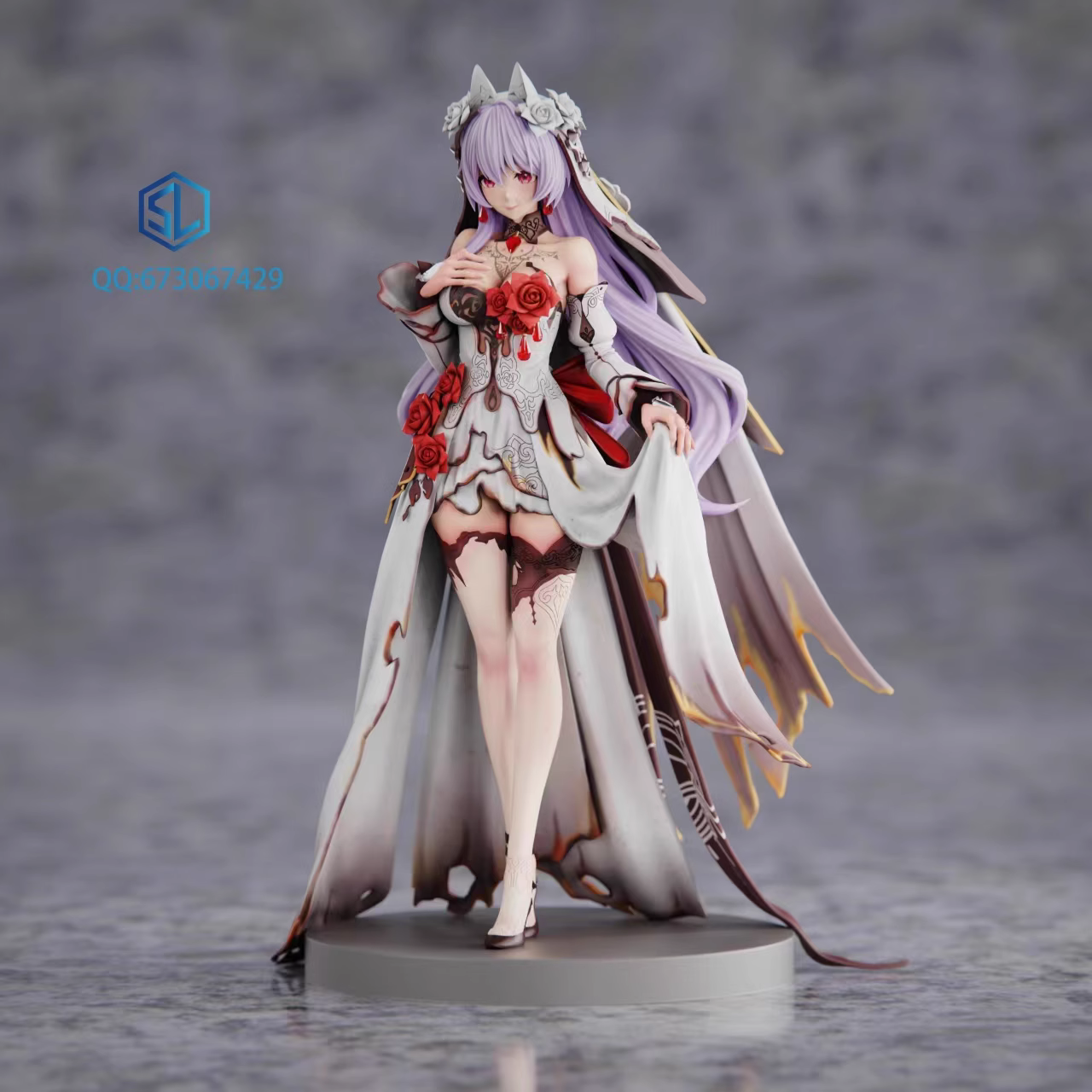 【Pre-sale】1/6 Scale Wedding Dress Lunar Vow: Crimson Love-Honkai Impact 3-SL Studio