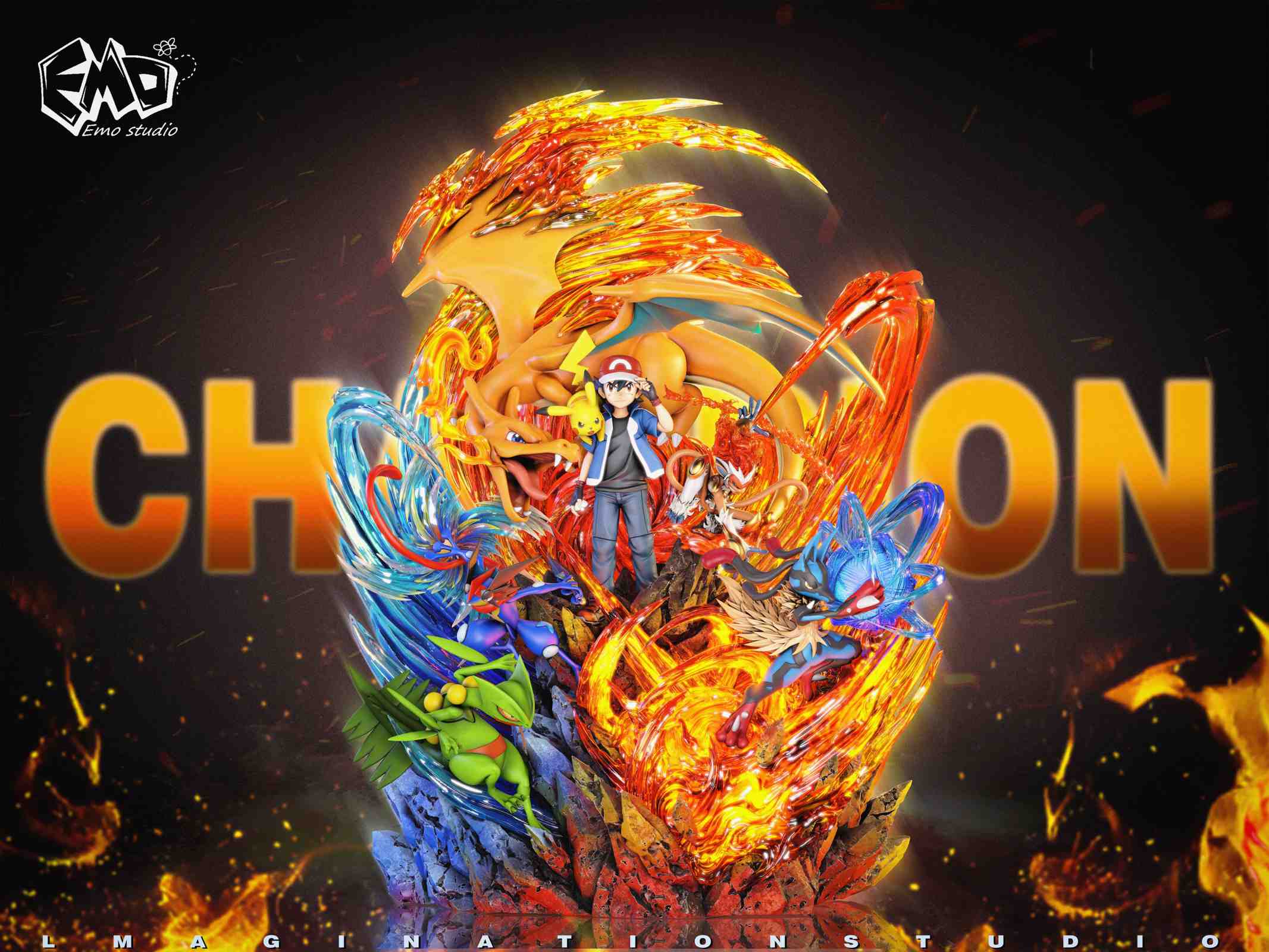 【Pre-sale】Graduation Statue Series 001 Ash Ketchum with LED-Pokemon-EMO Studio