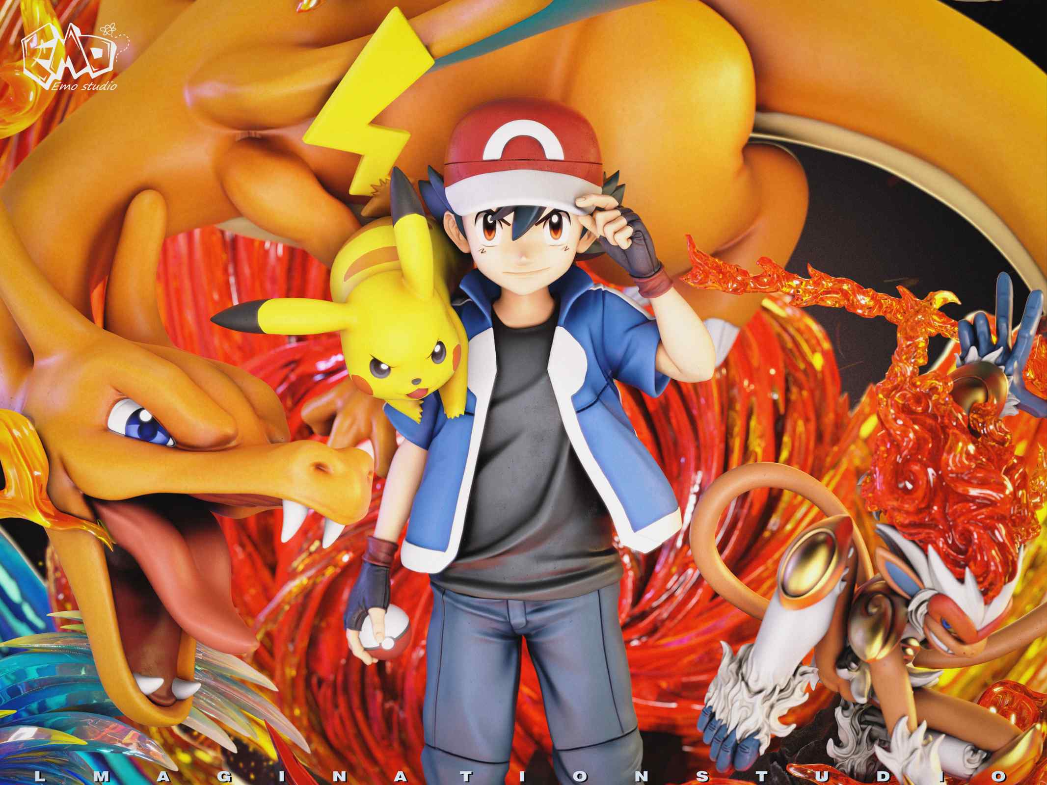 【Pre-sale】Graduation Statue Series 001 Ash Ketchum with LED-Pokemon-EMO Studio