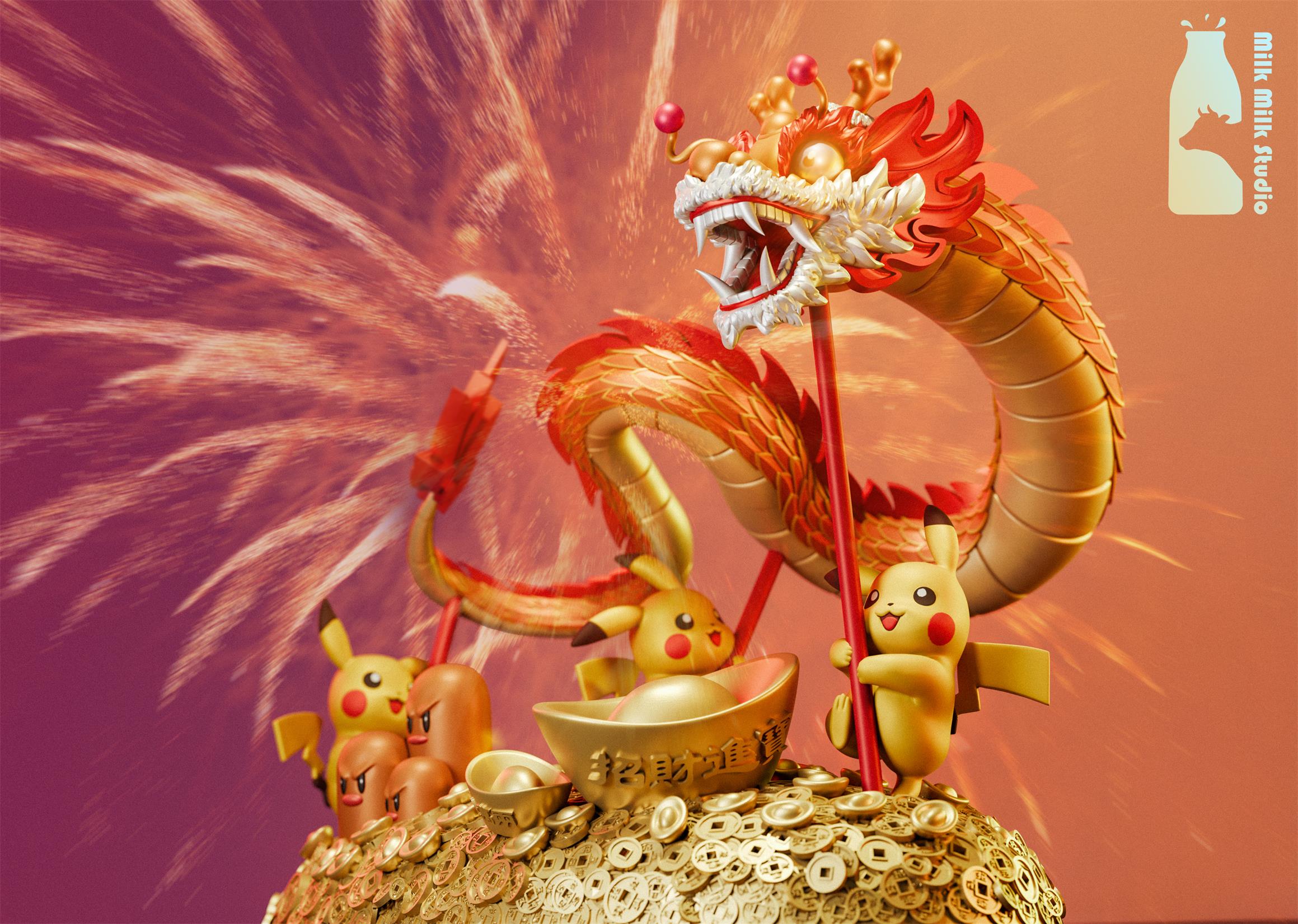 【Pre-sale】Dragon Dance Pikachu-Pokemon-Milk Milk Studio（MMS）