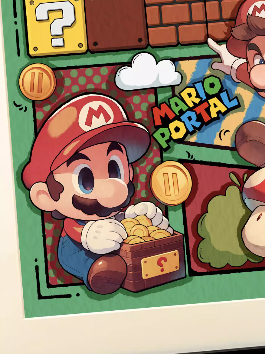 【Pre-sale】Decorative Painting of Mario-Super Mario Bros.–Xingkong Studio