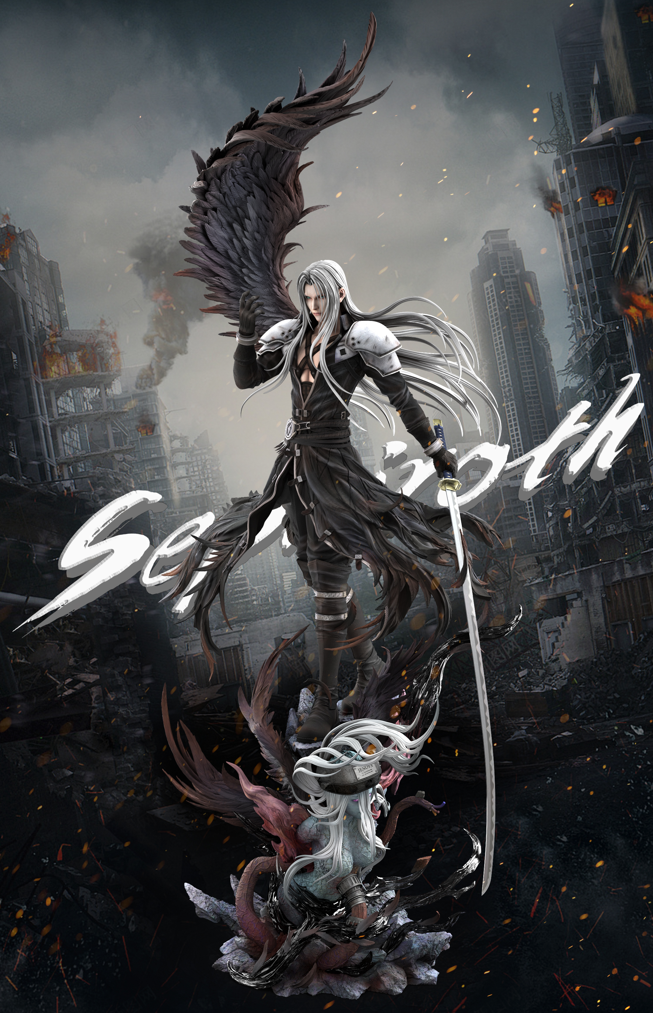 【Pre-sale】1/6 & 1/4 Scale Sephiroth-(FF7) Final Fantasy-hf Studio
