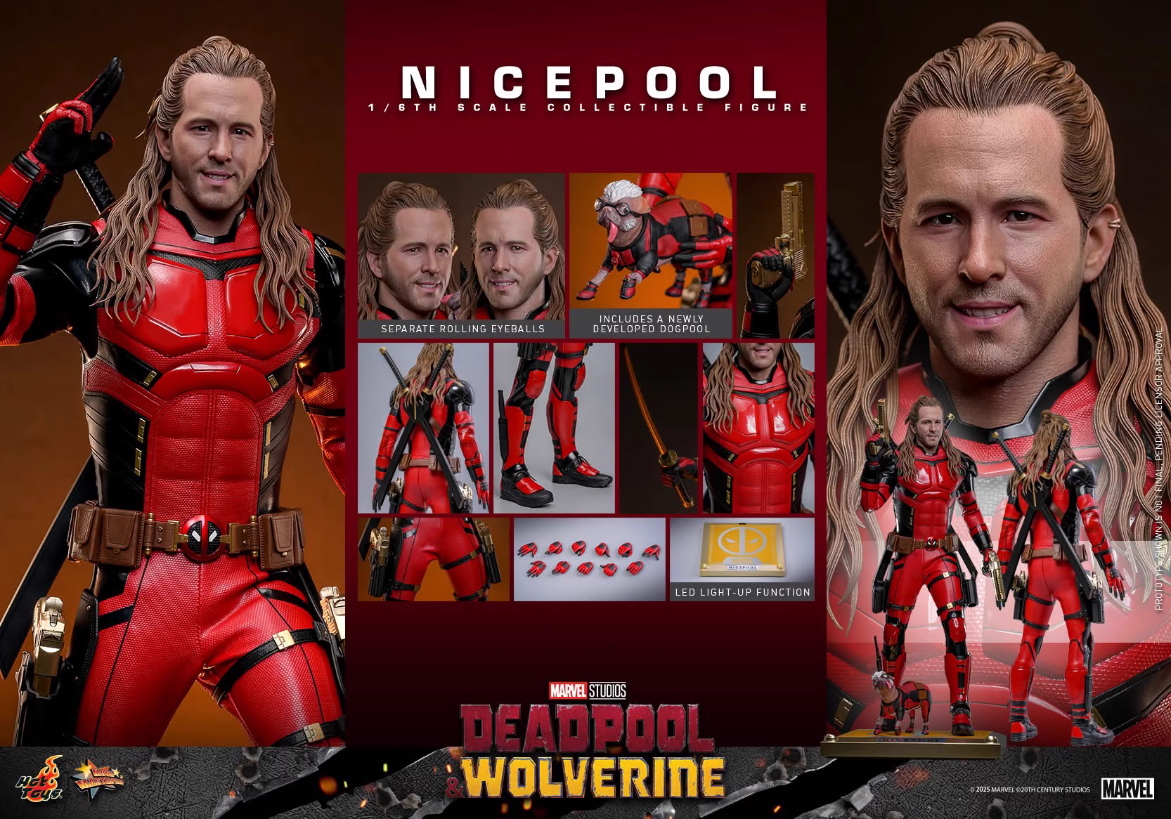 【Pre-sale】1/6 Scale Ryan Reynolds-Deadpool & Wolverine-Hot Toys Studio
