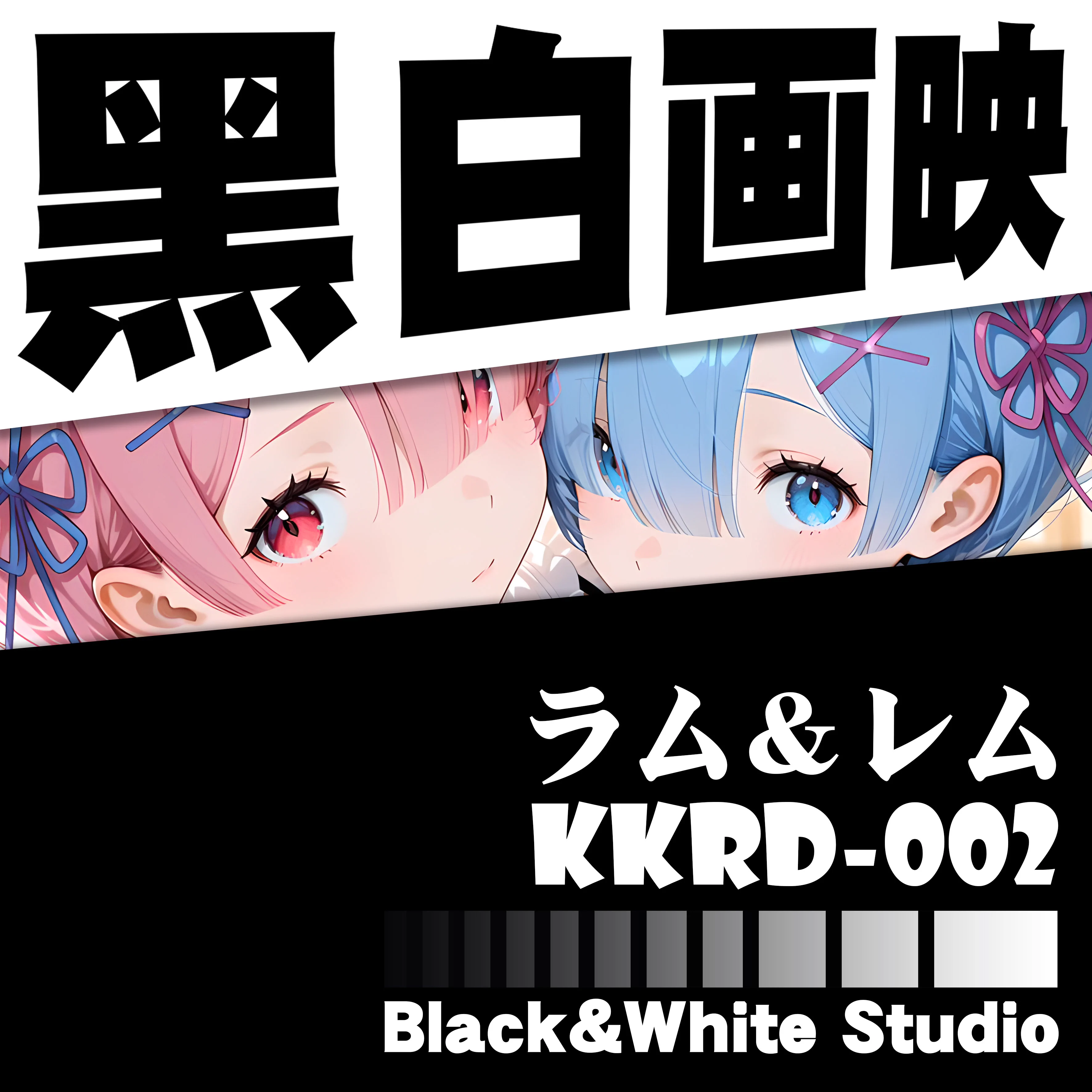 【Pre-sale】KKRD-002 Decorative Painting of Ram & Rem-B&W Studio
