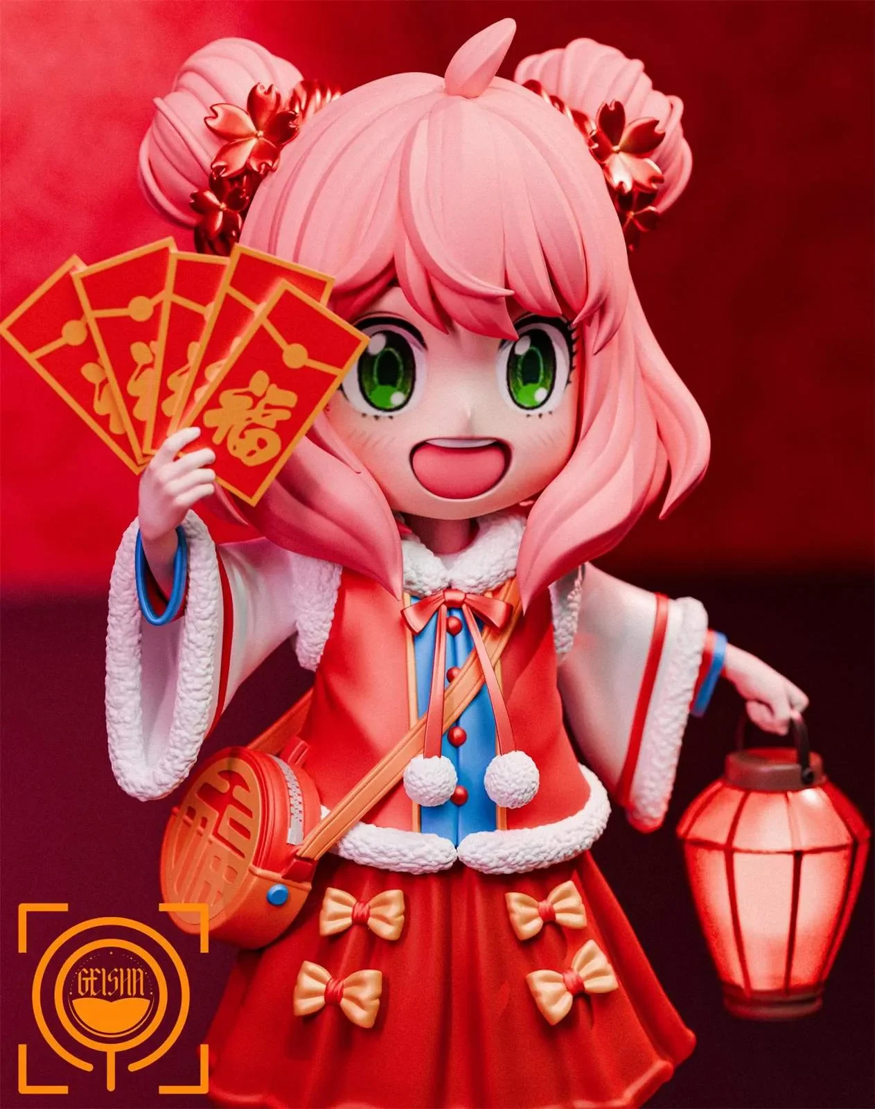 【Pre-sale】1/6 & 1/1 Scale Chinese New Year Blessing Anya Forger with LED-GEISHA Studio