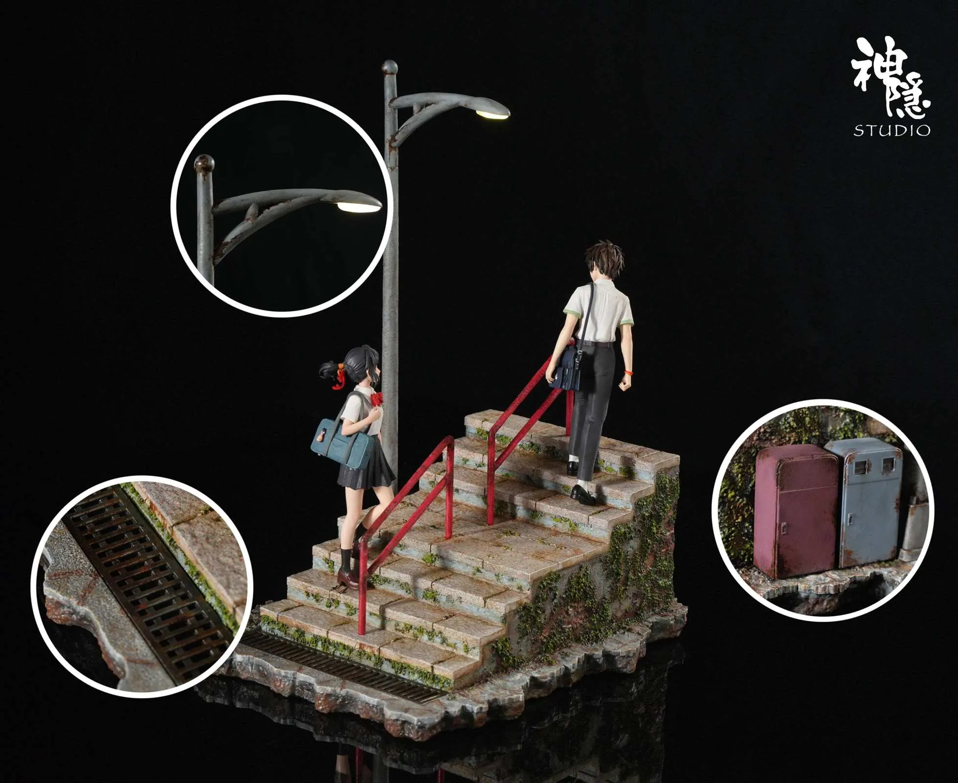 【In stock】Mitsuha Miyamizu & Taki Tachibana with LED-Your Name-ShenYin Studio