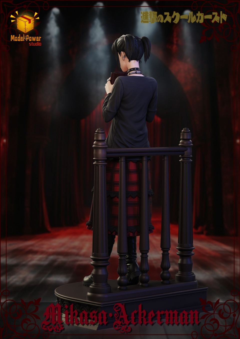 【Last one】Gothic costume Mikasa Ackerman-Attack on Titan-Model Power Studio