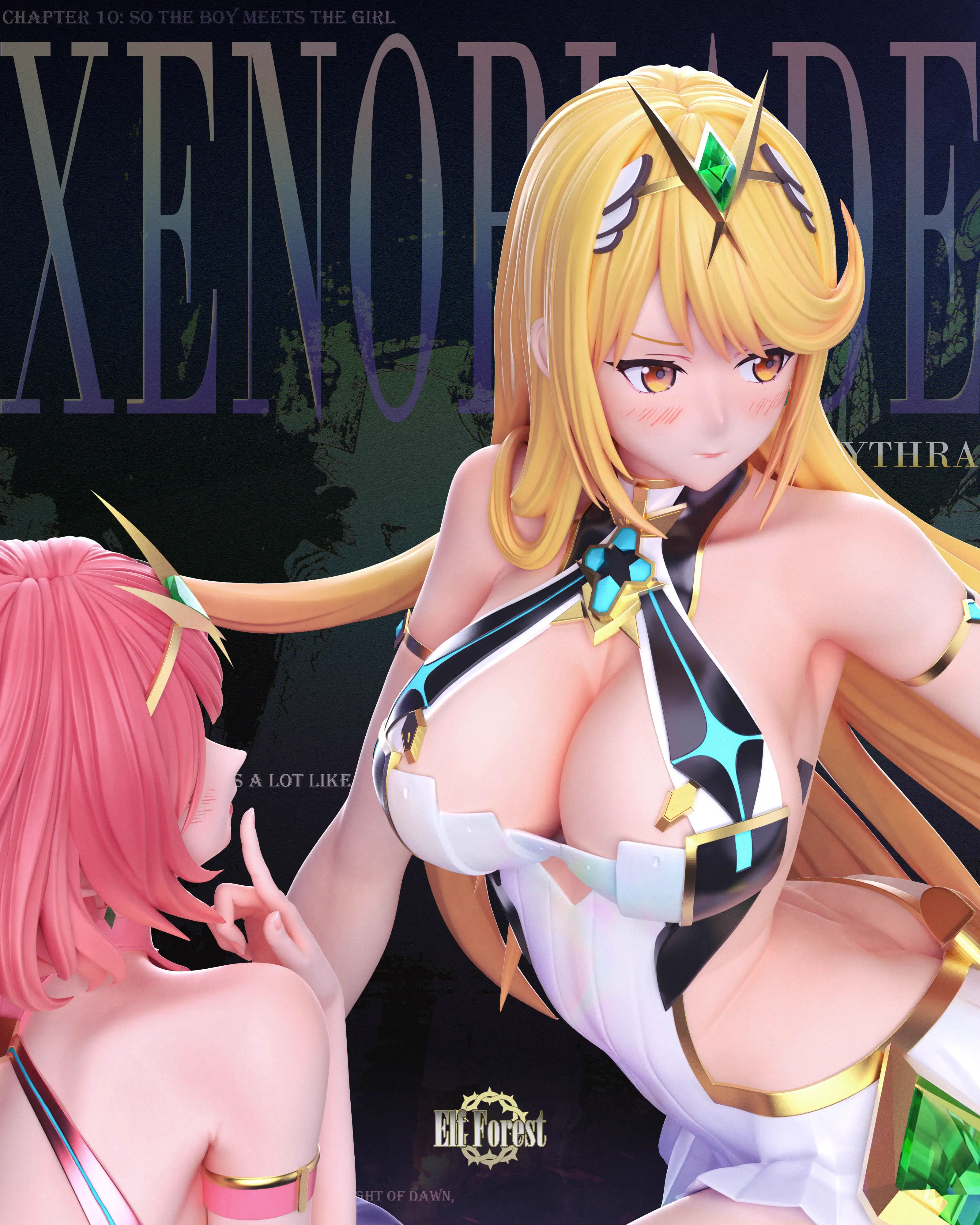 【Pre-sale】1/6 & 1/4 Scale Mythra & Pyra-Xenoblade Chronicles-Elf Forest Studio