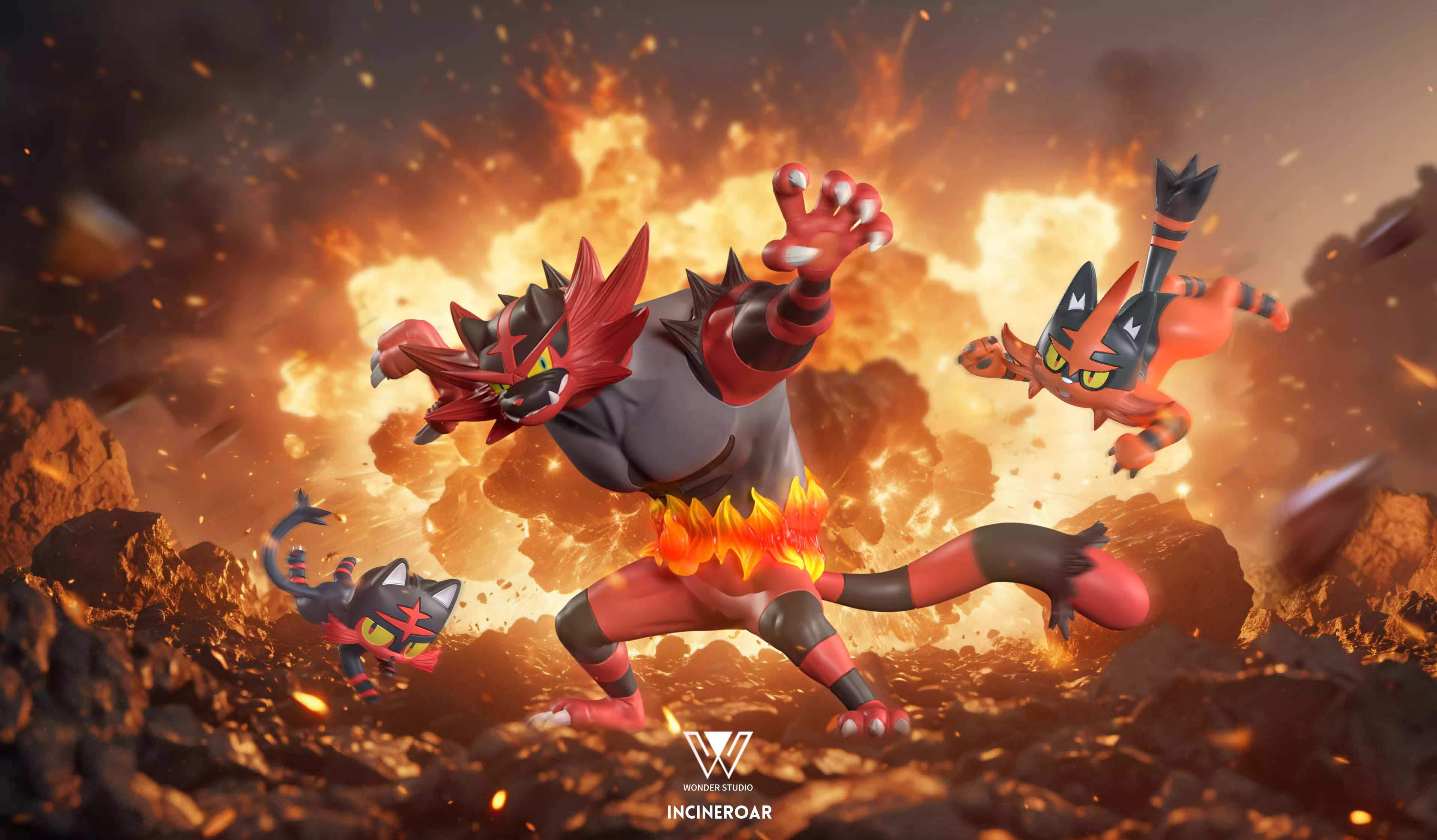 【Pre-sale】1/20 Scale Incineroar-Pokemon-Wonder Studio