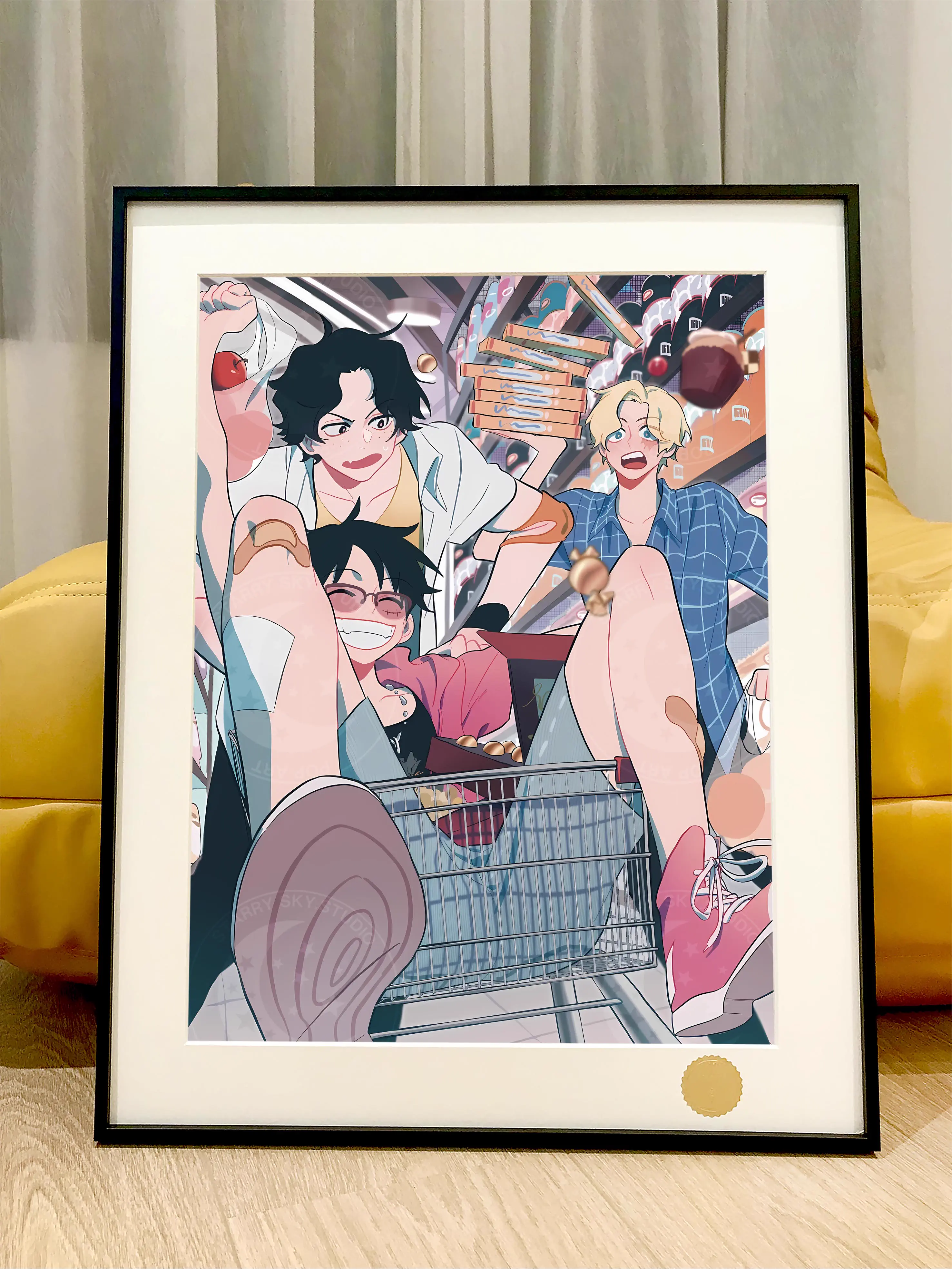 【Pre-sale】Decorative Painting of Three Bros in Supermarket-XingKong Studio