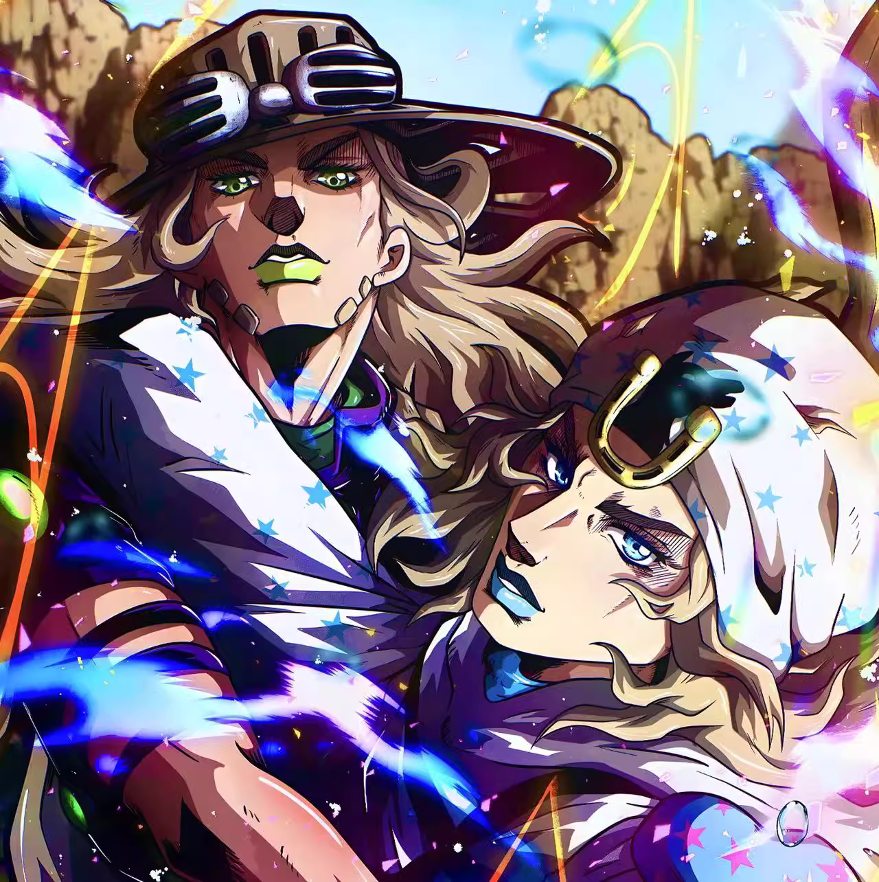 【Pre-sale】Decorative Painting of Jonathan Joestar and Julius Caesar Zeppeli-STEEL BALL RUN-H2 Studio