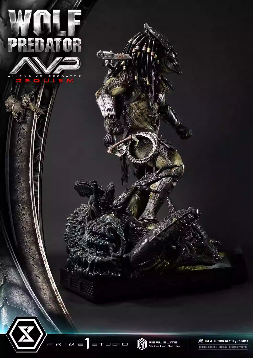 【Pre-sale】1/3 Scale Wolf Predator-Aliens vs Predator-Requiem-Prime 1 Studio