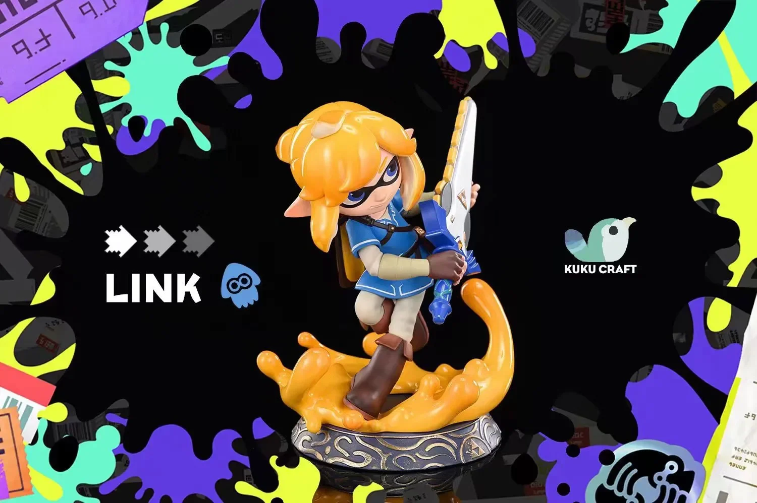 【Sold out】Squid Princess Zelda and Squid Link-The Legend of Zelda Splatoon-KukuCraft Studio