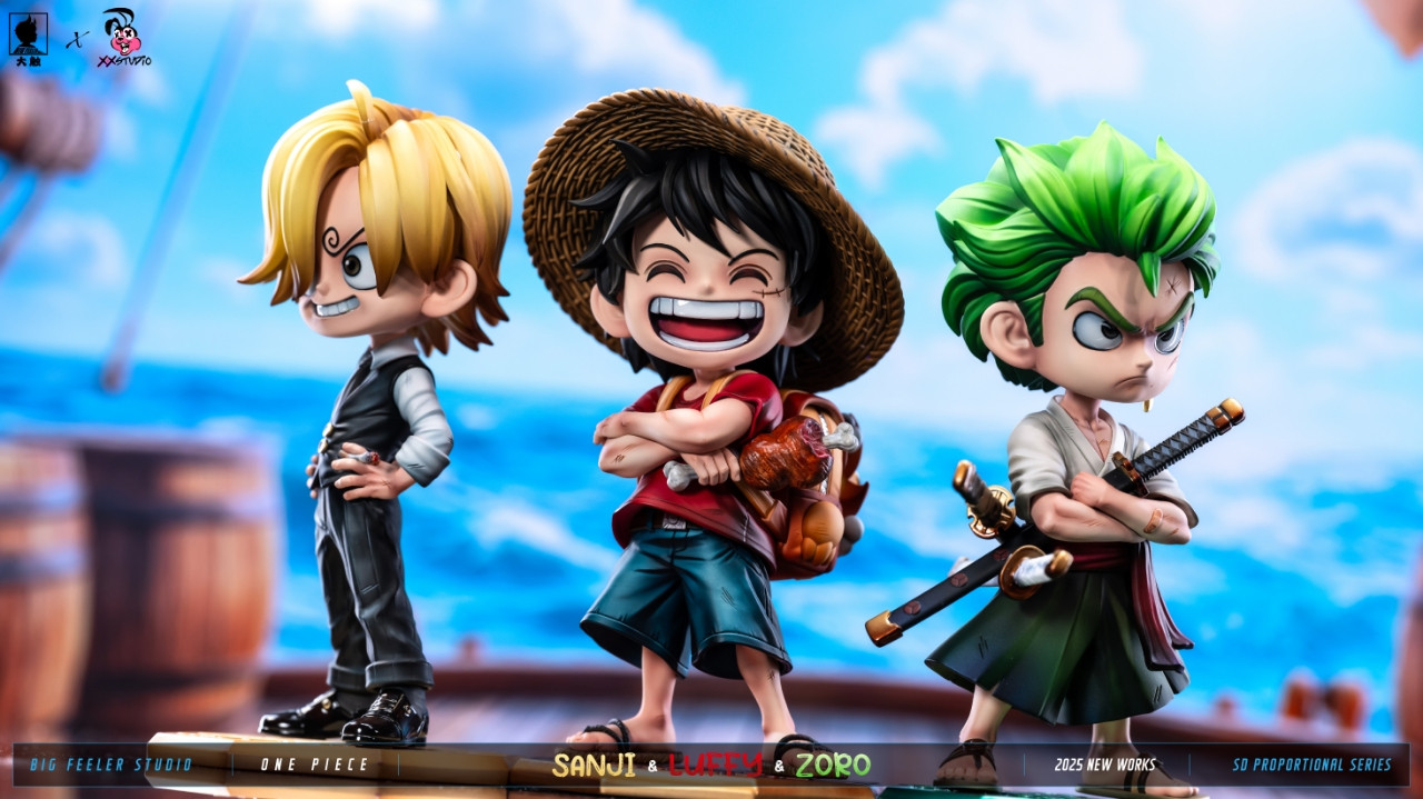 【Pre-sale】Q ver Luffy, Sanji and Zoro-Big Feeler Studio and XOX Studio