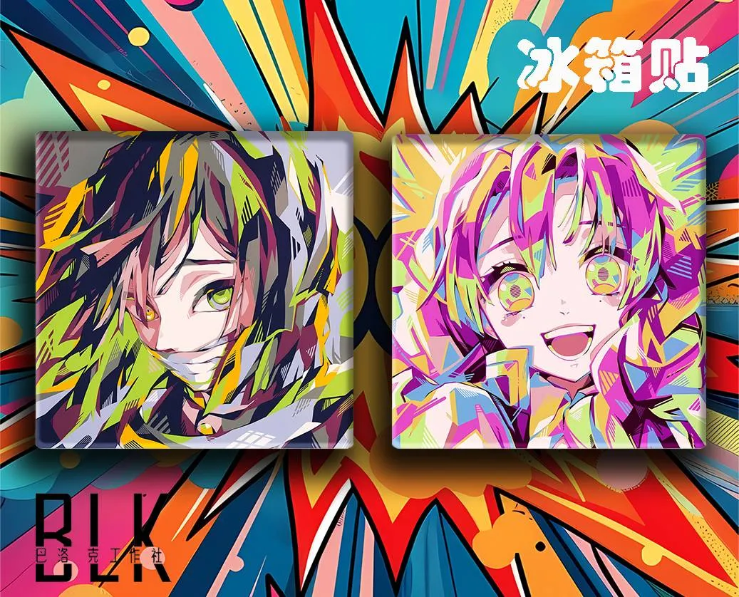 【Pre-sale】Mitsuri Kanroji & Obanai Iguro Decorative Painting & Fridge Magnet-Kimetsu No Yaiba-BLK Studio