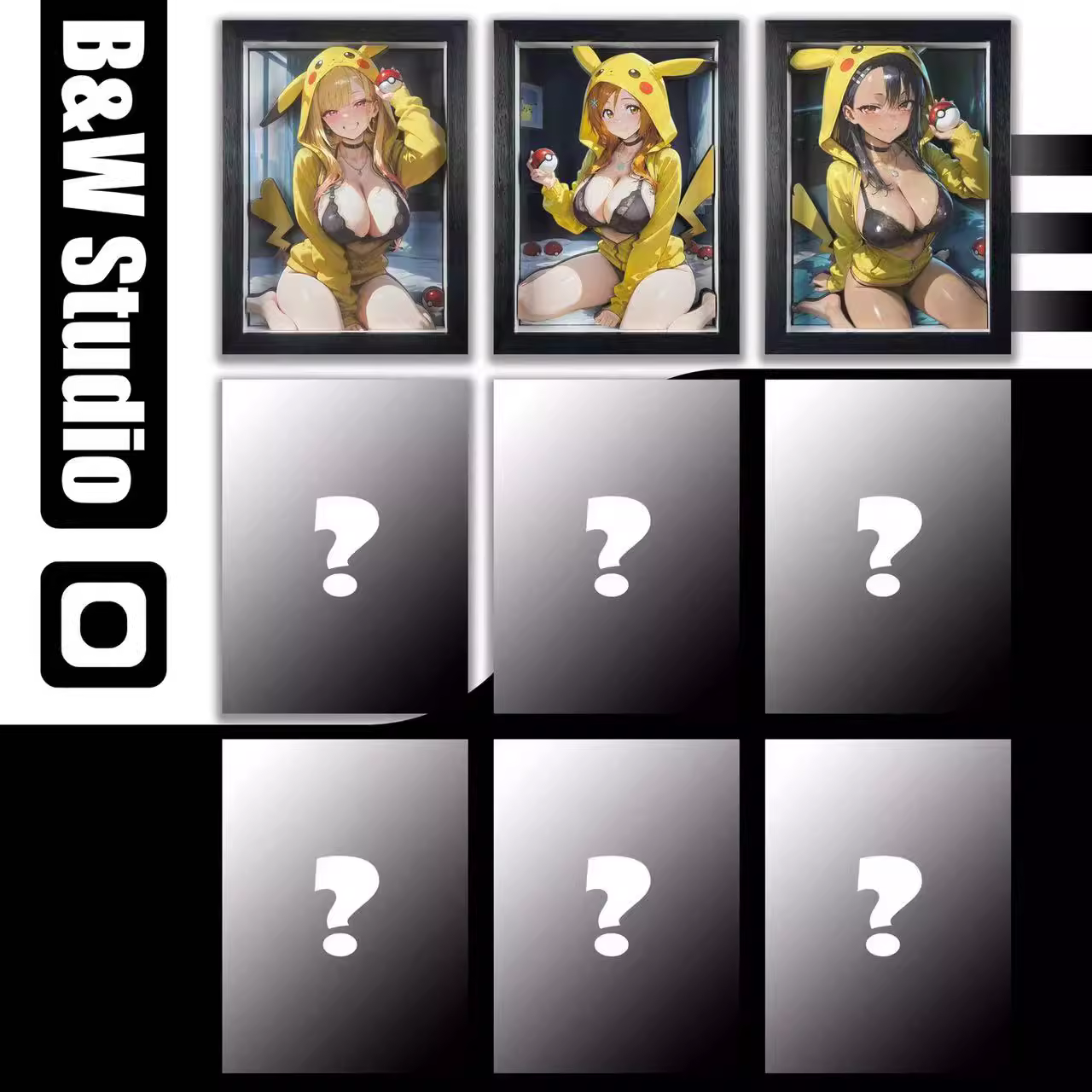 【Pre-sale】KPCG-003 and KPCGSlim-003  Decorative Painting of Pikachu Girl Series Hayase Nagatoro-B&W Studio