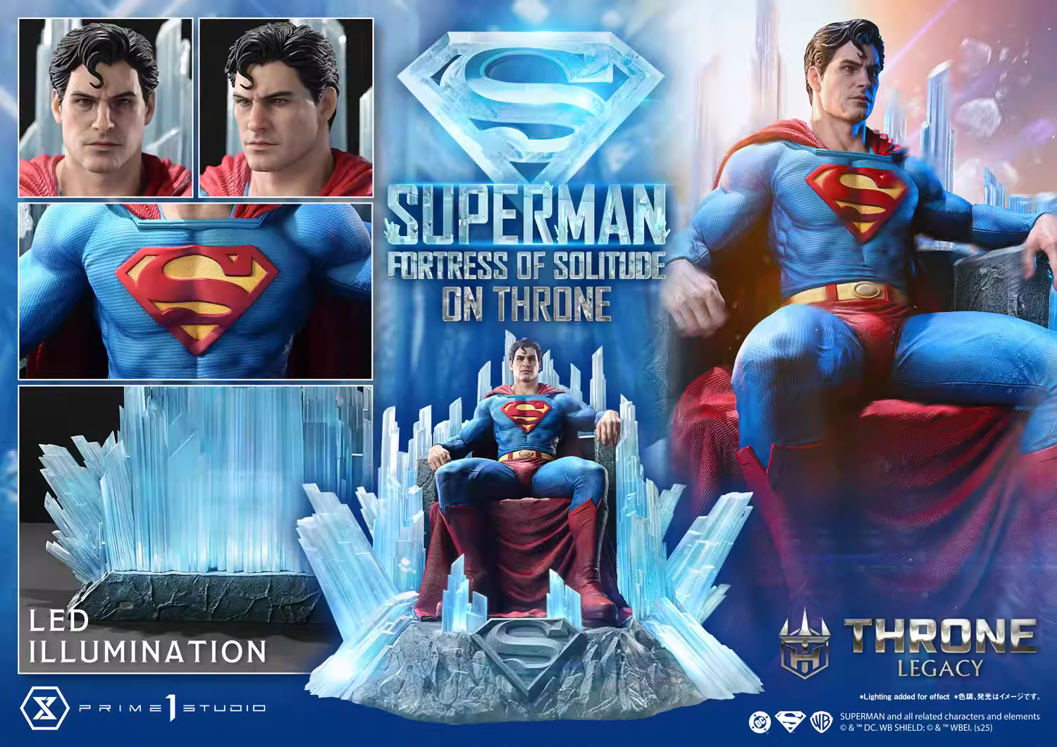 【Pre-sale】1/4 Scale Throne Superman-Prime 1 Statue Studio