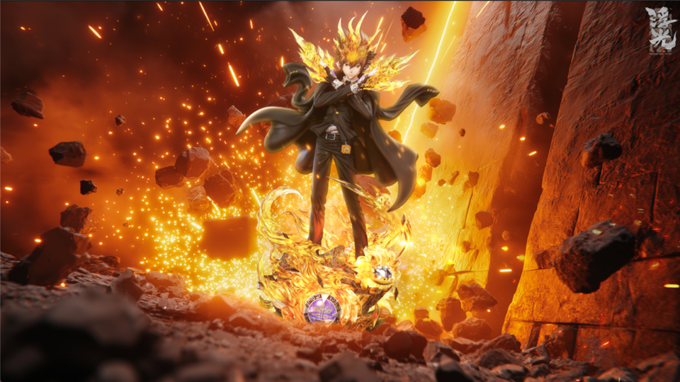 【Pre-sale】1/6 Scale Sawada Tsunayoshi with LED-Hitman Reborn!-Floating light Studio