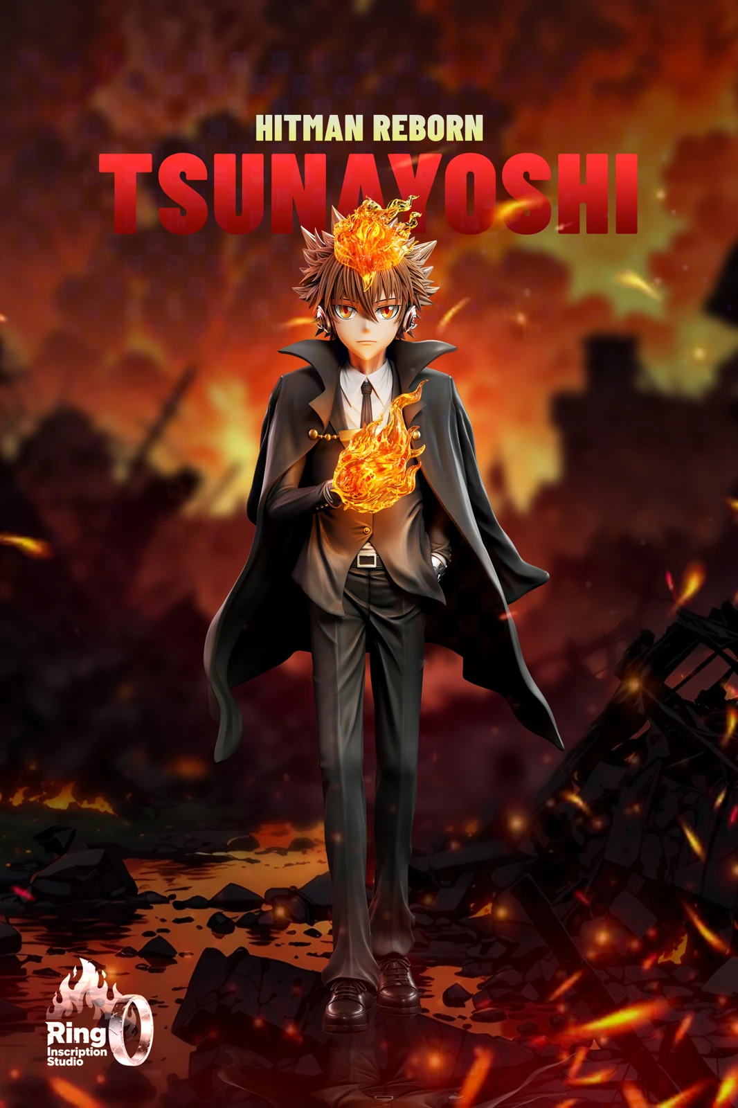 【Pre-sale】1/6 Scale Suit Standing Series 001 Tsunayoshi Sawada with LED-HITMAN REBORN!-Ring Studio