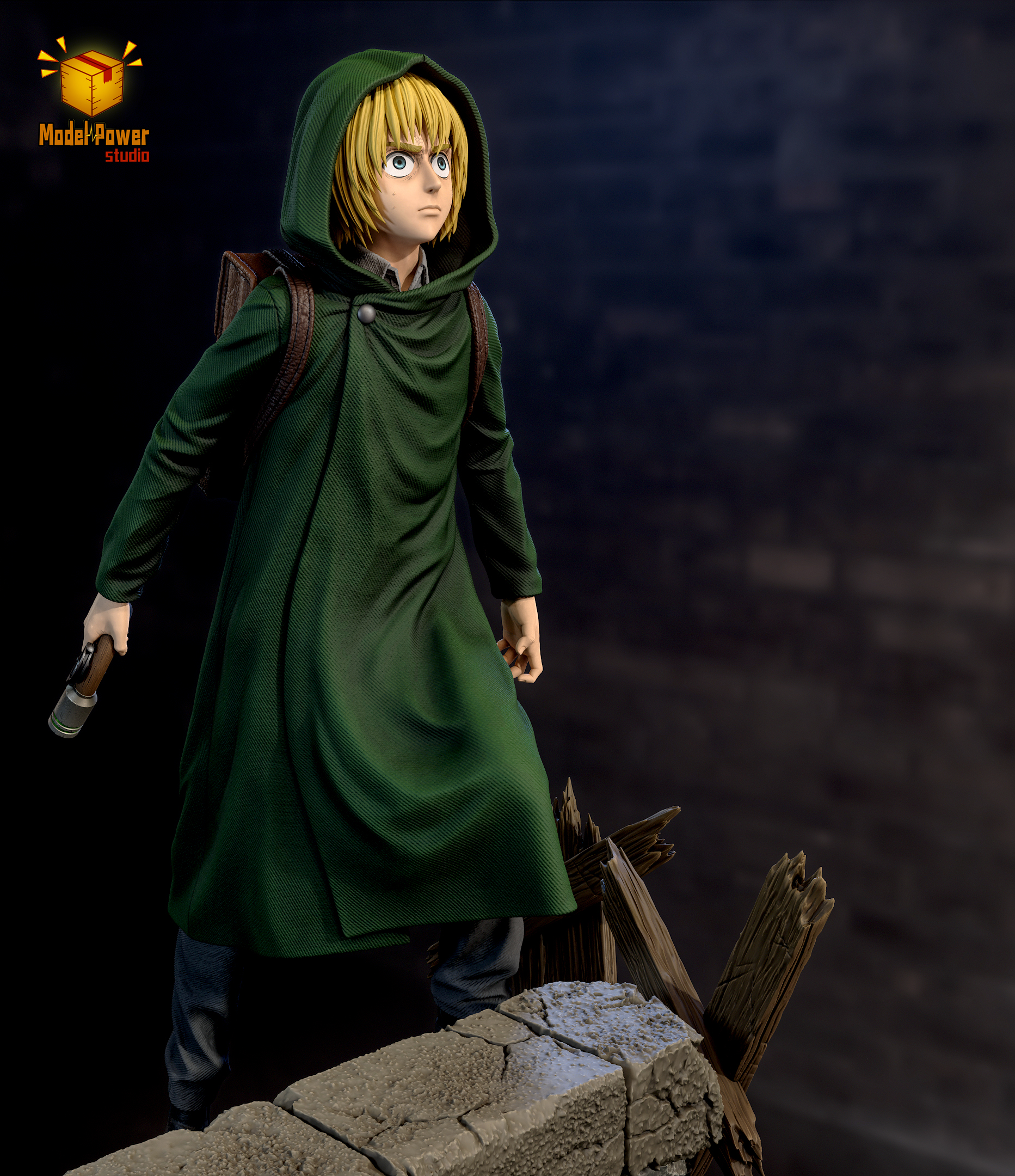 【Pre-sale】Basement Group Eren, Armin and Mikasa-Attack on Titan-Model Power Studio