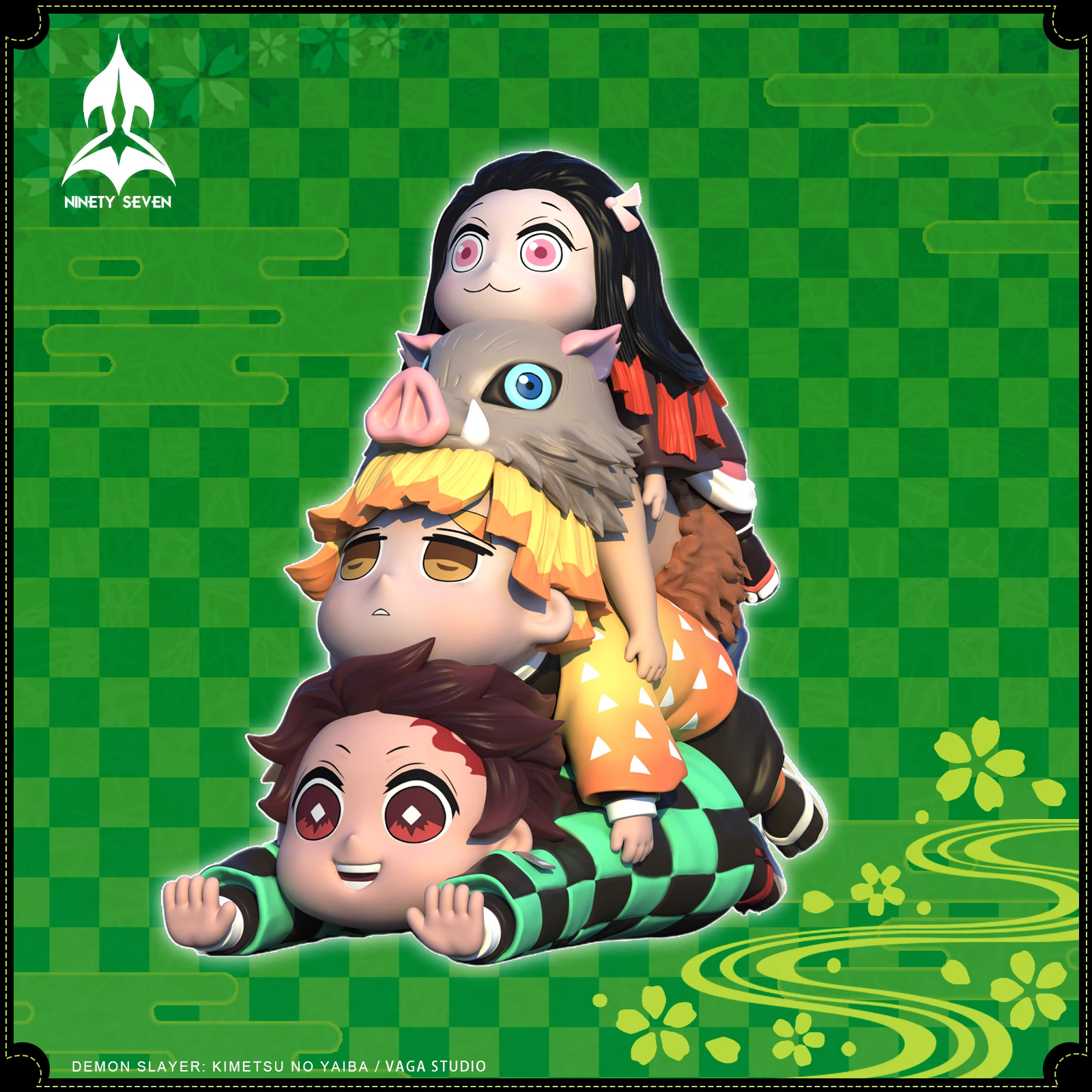 【Pre-sale】Kamado Tanjirou, Kamado Nezuko, Agatsuma Zenitsu and Hashibira Inosuke-NINETY SEVEN Studio